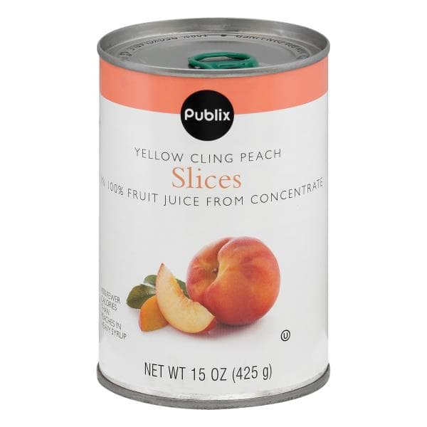 Publix Peach Slices, Yellow Cling