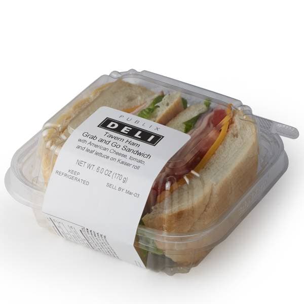 Publix Ham Grab & Go Kaiser Sandwich