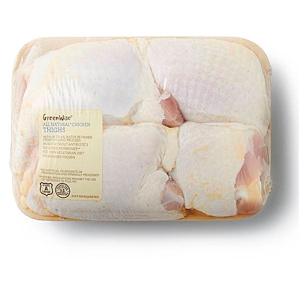 Greenwise Chicken Thighs, Bone-In, Usda Grade A, Raised Without Antibiotics
