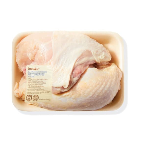 Greenwise Split Chicken Breast, Usda Grade A, Raised Without Antibiotics