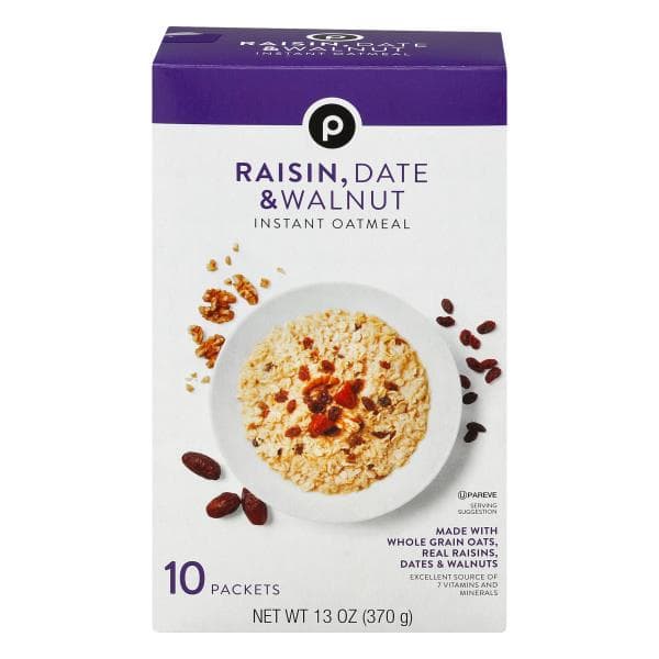 Publix Instant Oatmeal, Raisin, Date & Walnut