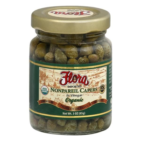 Flora Nonpareil Capers, In Vinegar, Organic