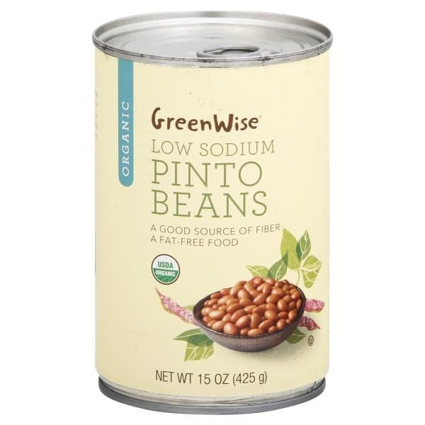 Greenwise Pinto Beans, Low Sodium, Organic
