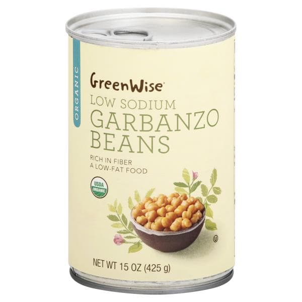 Greenwise Organic Low Sodium Garbanzo Beans