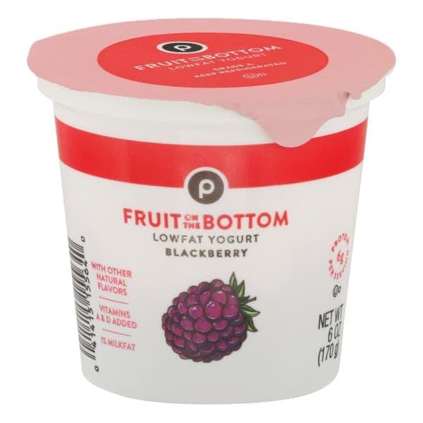 Publix Yogurt, Lowfat, Blackberry, Fruit On The Bottom