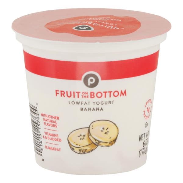 Publix Yogurt, Lowfat, Banana, Fruit On The Bottom