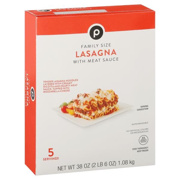 Publix Lasagna, With Meat Sauce, Family Size