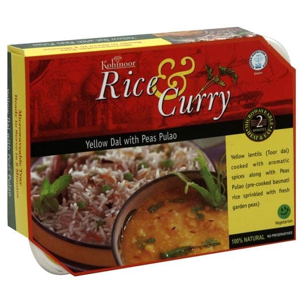 Kohinoor Rice & Curry, Yellow Dal With Peas Pulao