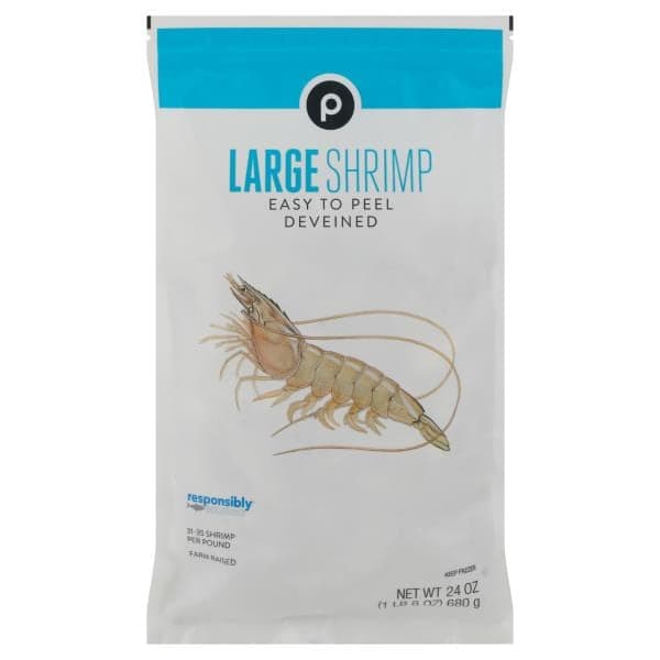 Publix White Shrimp, Large, 31-35 Shrimp/Lb, Responsibly Sourced, Farmed