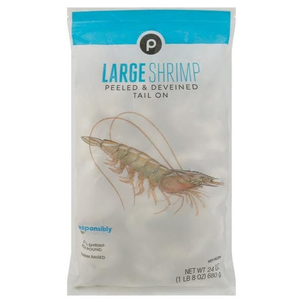 Publix White Shrimp, Lrg, P&D, 31-40 Shrimp/Lb, Responsibly Sourced, Farmed