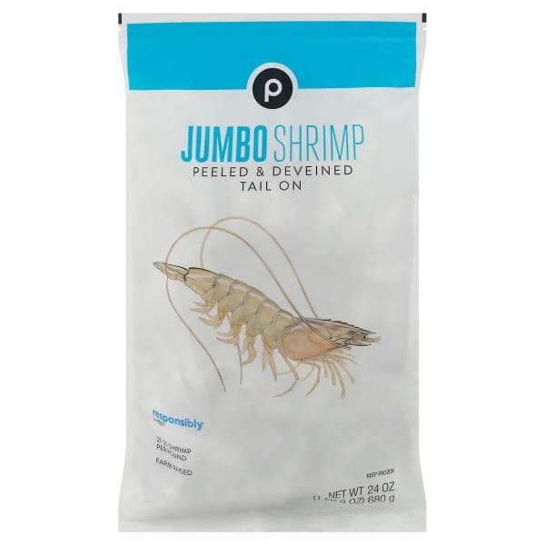 Publix P&D White Shrimp, Jumbo, 21-30 Shrimp/Lb, Responsibly Sourced, Farmed, Frzn