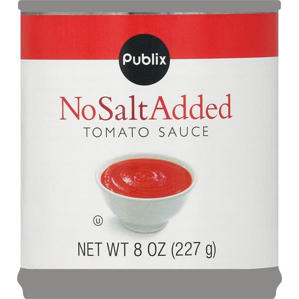 Publix Tomato Sauce, No Salt Added