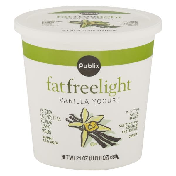Publix Yogurt, Lowfat, Blended Vanilla Flavor, Light