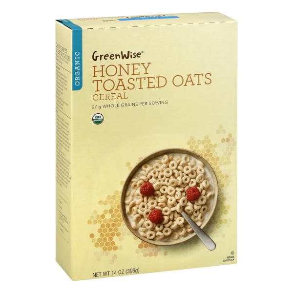 Greenwise Cereal, Organic, Honey Toasted Oats