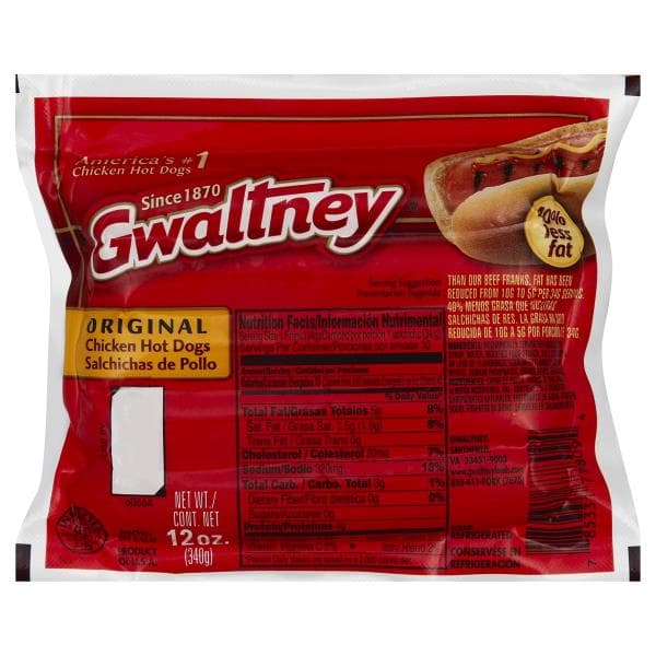 Gwaltney Hot Dogs, Original, Chicken
