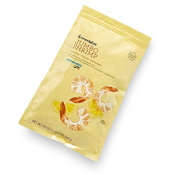 Greenwise Cooked Shrimp, Jumbo, 16/20 Shrimp/Lb, Sustainable, Farmed