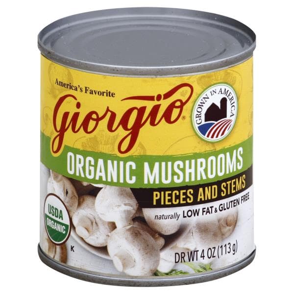 Giorgio Mushrooms, Organic, Pieces And Stems