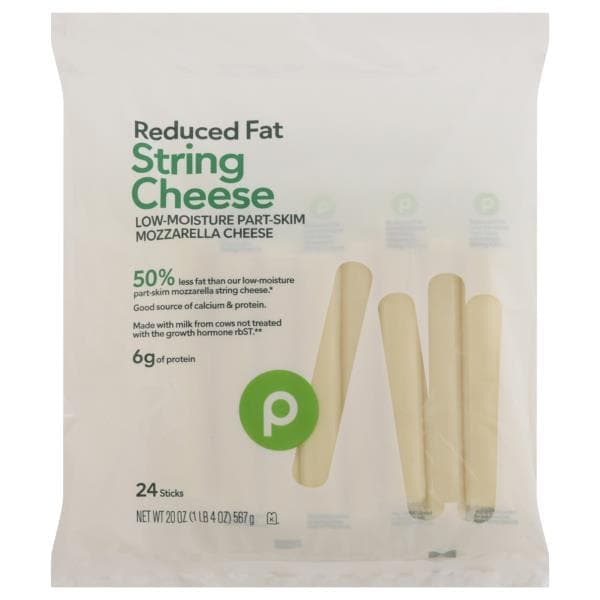 Publix Reduced Fat Mozzarella, String Cheese