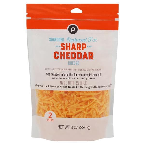 Publix Reduced Fat 2% Milk Sharp Cheddar, Shredded Cheese