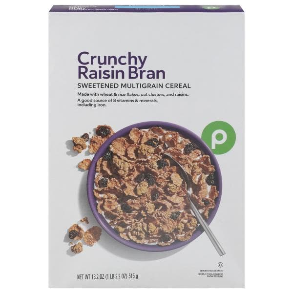 Publix Cereal, Bran & Raisin, Crunchy