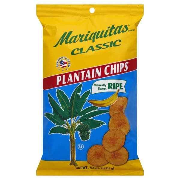 Mariquitas Plaintain Chips, Classics, Naturally Sweet Ripe