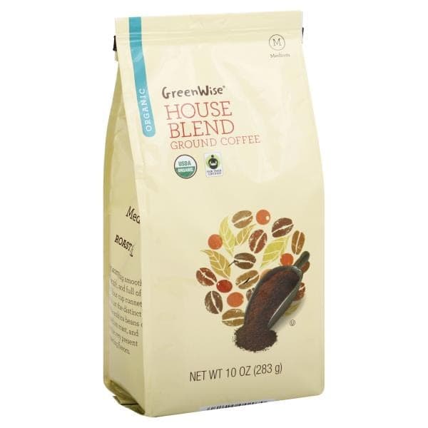 Greenwise Coffee, Organic, Ground, Medium, House Blend