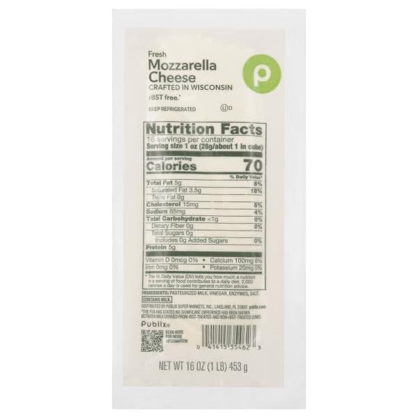 Publix Deli Fresh Mozzarella Cheese