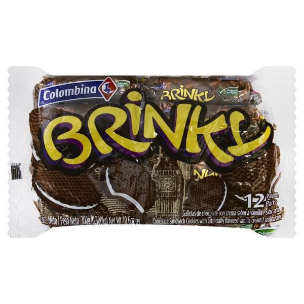 Colombina Brinky Cookies, Sandwich, Chocolate, Vanilla Cream