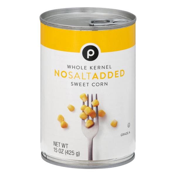Publix Sweet Corn, No Salt Added, Whole Kernel