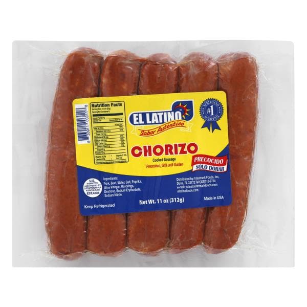 El Latino Sausage, Cooked