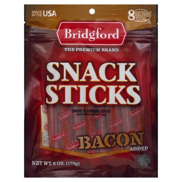 Bridgford Snack Sticks, Bacon Added