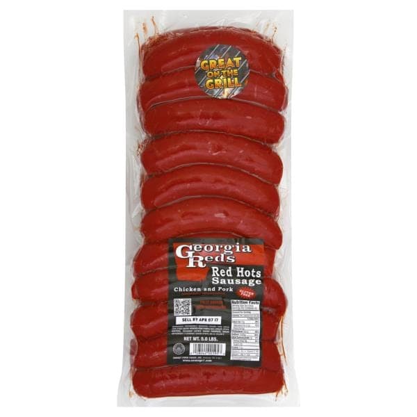 Georgia Reds Red Hots Sausage, Chicken And Pork