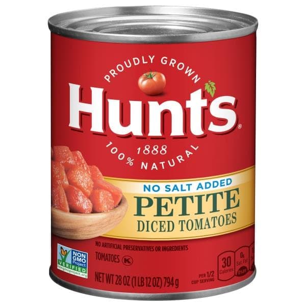 Hunt'S Tomatoes, No Salt Added, Diced, Petite