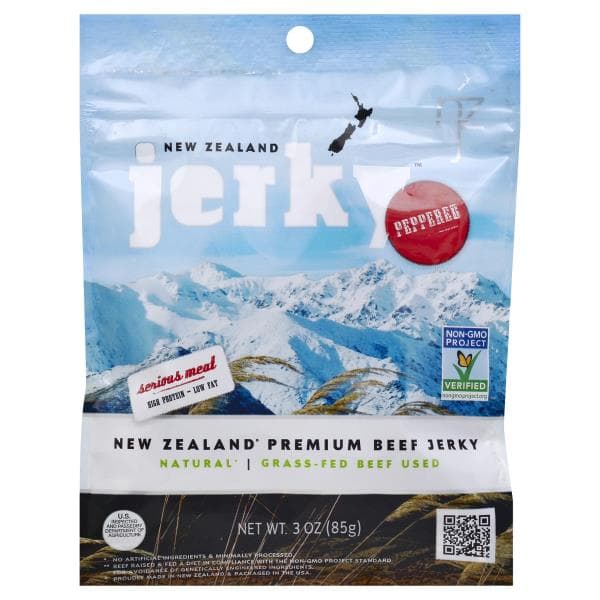 New Zealand Jerky Beef Jerky, Premium, New Zealand, Peppered