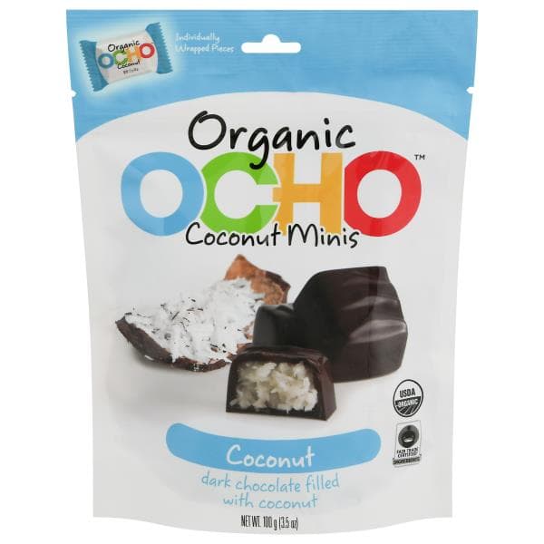 Ocho Candy, Organic, Coconut, Minis