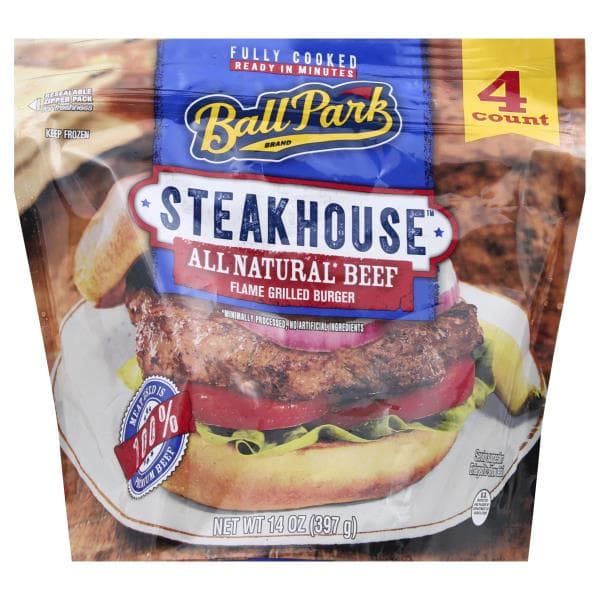 Ball Park Burger, Steakhouse, Flame Grilled
