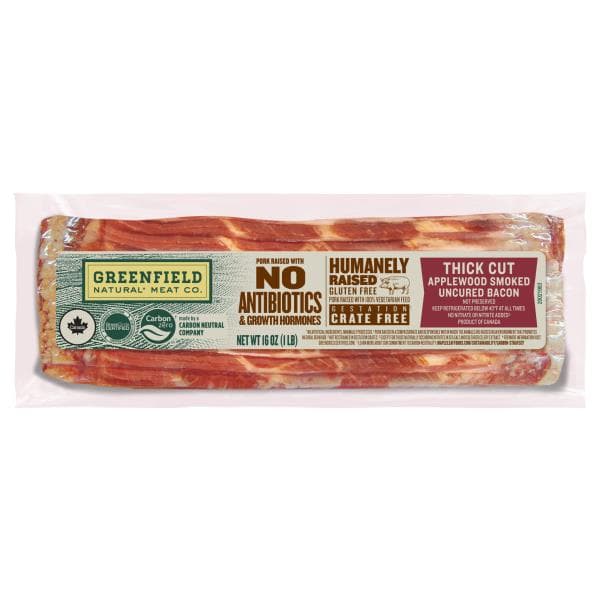 Greenfield Natural Meat Co. Bacon, Uncured, Thick Cut