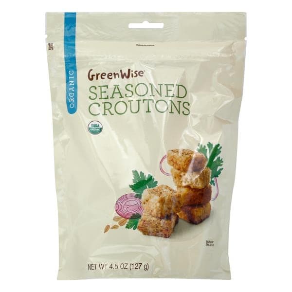Greenwise Croutons, Organic, Seasoned
