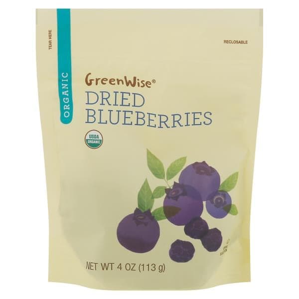 Greenwise Blueberries, Organic, Dried