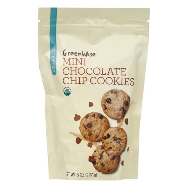 Greenwise Cookies, Organic, Chocolate Chip, Mini
