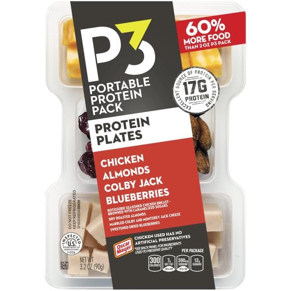 Oscar Mayer P3 Chicken, Colby Jack, Almonds & Bluebrries Portable Protein