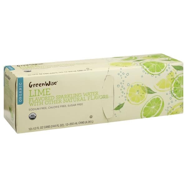 Greenwise Sparkling Water, Organic, Lime