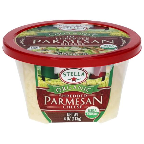 Stella Cheese, Organic, Parmesan, Shredded