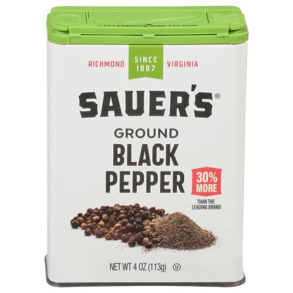 Sauers Black Pepper, Ground
