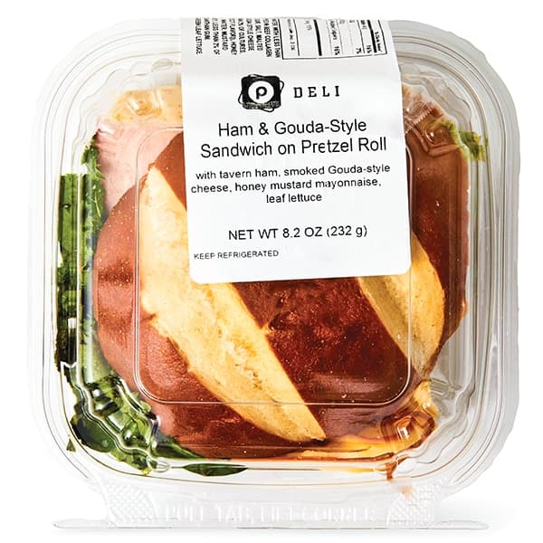Publix Deli Ham And Gouda Style Sandwich, On Pretzel Roll