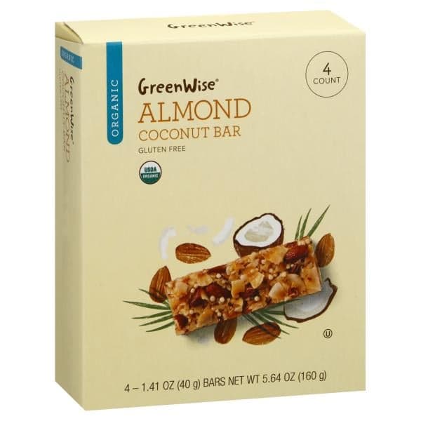 Greenwise Coconut Bar, Organic, Almond