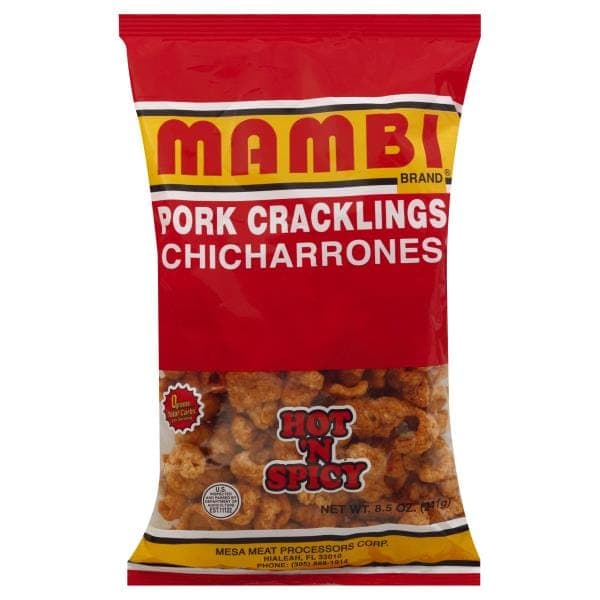 Mambi Pork Cracklings, Hot 'N Spicy