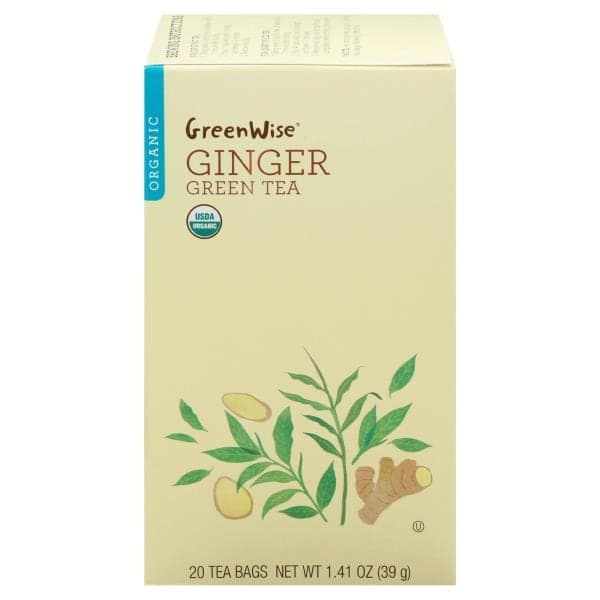 Greenwise Green Tea, Organic, Ginger