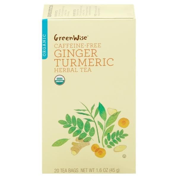 Greenwise Herbal Tea, Organic, Caffeine-Free, Ginger Turmeric