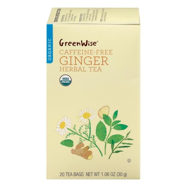 Greenwise Herbal Tea, Organic, Caffeine-Free, Ginger